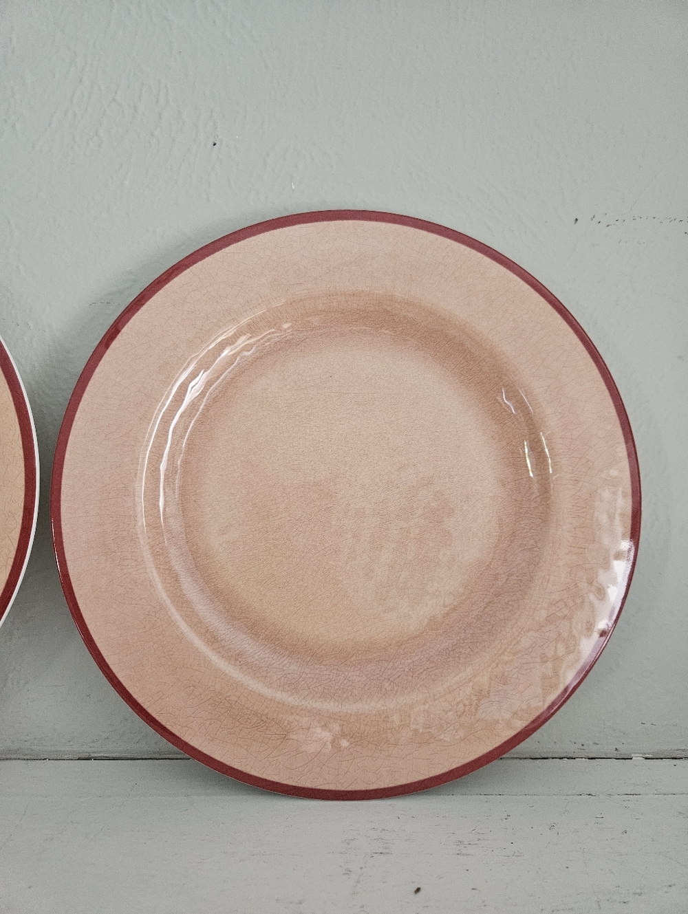 NWOT Threshold Melamine Two Toned Pink Dinner Plates- Set Of 4 - Picture 5 of 9